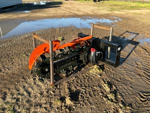 2024 GIYI YD380 TRENCHER ATTACHMENT, fits skidsteer. s/n:YDKGJ3802412109 --(LOCATED IN MADERA, CA)--