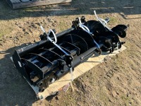 2024 MIVA MINI EXCAVATOR ATTACHMENT SET, 6" GP BUCKET, 32" GP BUCKET, Q/C ATTACHMENT, 8" AUGER ATTACHMENT, 19" RAKE ATTACHMENT, RIPPER ATTACHMENT, GRABBER ATTACHMENT, 12" AUGER BIT --(LOCATED IN MADERA, CA)--