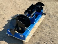 2024 GIYI AUGER ATTACHMENT, 15" AUGER BIT, 12" AUGER BIT, 10" AUGER BIT, fits skidsteer. --(LOCATED IN MADERA, CA)--