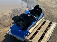 2024 GIYI AUGER ATTACHMENT, 15" AUGER BIT, 12" AUGER BIT, 10" AUGER BIT, fits skidsteer --(LOCATED IN MADERA, CA)--