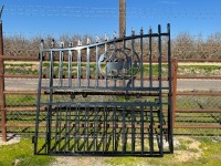 2024 14'X7' BI-PARTING WROUGHT IRON GATE --(LOCATED IN MADERA, CA)--