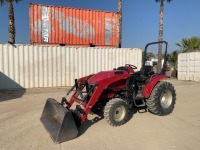 2020 YANMAR YT235 UTILITY TRACTOR, 3cyl 35hp diesel, gp bucket, front loader attachment, 4x4, pto, 3-point hitch, 819 hours indicated. s/n:YMJS0016CLF101374