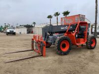 2018 SKYJACK SJ843TH ROUGH TERRAIN REACH FORKLIFT, 8,000#, 43' reach, 3-stage, 4x4x4, tilt, diesel, canopy, foam filled tires. s/n:87110955