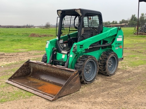 2017 BOBCAT S550 SKIDSTEER LOADER, gp bucket, aux hydraulics, canopy, 2,498 hours indicated. s/n:AHGM13069