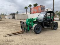 2016 GENIE GTH5519 ROUGH TERRAIN REACH FORKLIFT, 5,500#, 19' reach, 2-stage, 4x4x4, diesel, canopy, solid tires. s/n:GTH5516M-5131