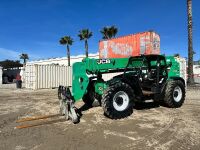 2017 JCB 50942 ROUGH TERRAIN REACH FORKLIFT, 9,000#, 42' reach, 3-stage, 4x4x4, tilt, diesel, canopy, 1,786 hours indicated. s/n:JCB5CF7GHH2577306