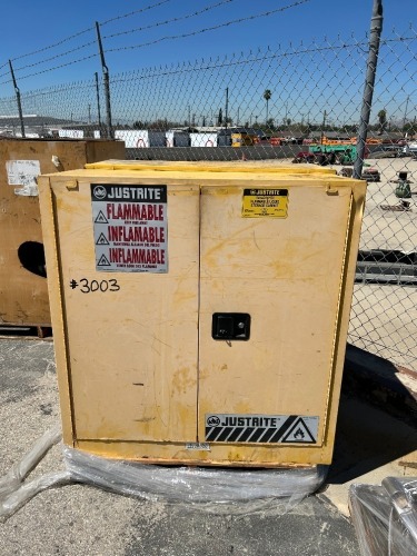 APPROX. (2) JUSTRITE CHEMICAL CABINETS. --(LOCATED IN COLTON, CA)--
