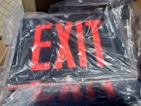 EXIT SIGNS, ASST. ELECTRICAL CABLES, COLOR CONNETICS LEADER CABLES. --(LOCATED IN COLTON, CA)--