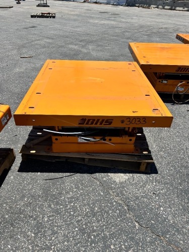 BHS LT-NS SCISSOR LIFT TABLE, 4,000#. --(LOCATED IN COLTON, CA)--