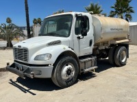 2017 FREIGHTLINER M2 106 2,000 GALLON BOBTAIL WATER TRUCK, Cummins 200hp diesel, 6-speed, pto, 12,000# front, ff-s-rr, hose reel, 21,000# rear, 11,298 miles indicated. s/n:3ALACWDU6HDHW3792