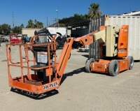 2008 JLG E300AJP BOOMLIFT, electric, 2-stage, 30' articulated boom, 4' jib, solid tires, 2,012 hours indicated. s/n:0300132403