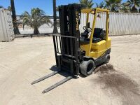 2000 HYSTER S50XM FORKLIFT, 5,000#, 80" mast, 4-stage, 240" lift, sideshift, lpg, canopy, solid tires s/n:D187V18126X --(DOES NOT RUN)-- --(LOCATED IN COLTON, CA)--