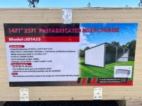 JD1425 14'X25' LIVESTOCK METAL SHED --(LOCATED IN COLTON, CA)--