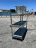 APPROX. (2) 6'X30"X35" STAINLESS STEEL WORK TABLES, 2'X2'X32" STAINLESS STEEL TABLE --(LOCATED IN COLTON, CA)-- - 3