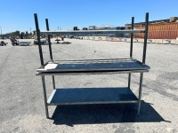 APPROX. (2) 6'X30"X35" STAINLESS STEEL WORK TABLES --(LOCATED IN COLTON, CA)--