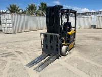 2014 YALE ERC060VGN48TQ092 FORKLIFT, 6,000#, 88" mast, 4-stage, 240" lift, sideshift, push-pull fork attachment, electric, canopy, solid tires. s/n:A968N11166M