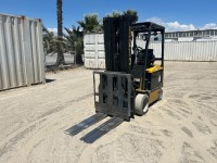 2012 YALE ERC060VGN48TQ092 FORKLIFT, 6,000#, 88" mast, 4-stage, 240" lift, sideshift, push-pull fork attachment, electric, canopy, solid tires. s/n:A968N06111K
