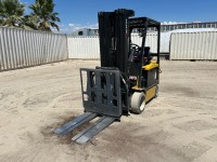 2014 YALE ERC060VGN48TQ092 FORKLIFT, 6,000#, 88" mast, 4-stage, 240" lift, sideshift, push-pull fork attachment, electric, canopy, solid tires. s/n:A968N11165M