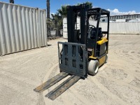 2014 YALE ERC060VGN48TE088 FORKLIFT, 6,000#, 84" mast, 3-stage, 164" lift, sideshift, push-pull fork attachment, electric, canopy, solid tires. s/n:A968N11170M