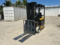 2012 YALE ERC060VGN48TQ092 FORKLIFT, 6,000#, 88" mast, 4-stage, 240" lift, sideshift, push-pull fork attachment, electric, canopy, solid tires. s/n:A968N06110K