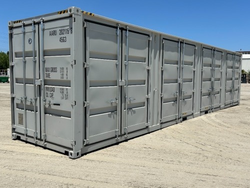 2026 40' HIGH CUBE CARGO CONTAINER, front door w/lock box, (4) side doors/w lock boxes. s/n:CFQD260224 --(LOCATED IN COLTON, CA)--