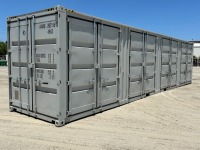 2026 40' HIGH CUBE CARGO CONTAINER, front door w/lock box, (4) side doors/w lock boxes. s/n:CFQD260224 --(LOCATED IN COLTON, CA)--