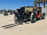 2017 JLG 1255 ROUGH TERRAIN REACH FORKLIFT, 12,000#, 55' reach, 4-stage, outriggers, 4x4x4, tilt, diesel, canopy, solid tires. s/n:0160079724
