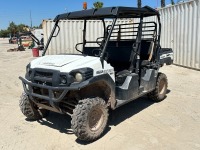 2020 KAWASAKI MULE PRO DXT UTILITY CART, diesel, 4x4, canopy, seats 4, 62"x28" tilt bed, tow package, 1,474 hours indicated. s/n:JKAAFCJ15MB500221