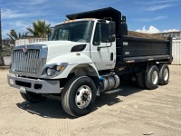 2018 INTERNATIONAL 4300 DUMP TRUCK, Cummins 300hp diesel, engine brake, Eaton Fuller 8-speed, pto, 18,000# front, 10-12 yard box, 40,000# rears, 35,748 miles indicated. s/n:3HAWGTAT0JL527228