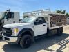 2017 FORD F550 FLATBED TRUCK, 6.8L gasoline, automatic, 12' flatbed, 3' stake sides, pipe rack. s/n:1FDUF5GYXHEE14535 --(DEALER, DISMANTLER, OUT OF STATE BUYER, OFF-HIGHWAY USE ONLY)-- --(LOCATED IN COLTON, CA)--