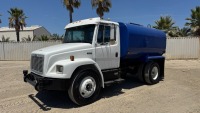 1995 FREIGHTLINER FL70 2,000 GALLON BOBTAIL WATER TRUCK, Cummins 210hp diesel, 6-speed, pto, ff-ss-rr, hose reel. s/n:1FV6HLAA2SL626215