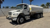 2019 FREIGHTLINER M2 106 4,000 GALLON WATER TRUCK, Cummins 300hp diesel, Eaton Fuller 8-speed, pto, 18,000# front, ff-s-rr, hose reel, 40,000# rears, 53,981 miles indicated. s/n:3ALHCYFE9KDKG8700