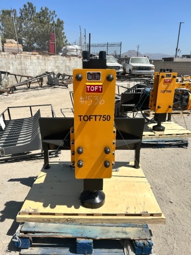 2026 TOFT 750 POST DRIVER ATTACHMENT, fits skidsteer. s/n:TOFTJW43Z7489 W/HOSES, NITROGEN CHARGING KIT, TOOL BOX --(LOCATED IN COLTON, CA)--