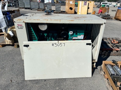 ONAN RS15000 GENERATOR, 16kw, Cummins LPG. s/n:K048715001 --(LOCATED IN COLTON, CA)--