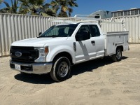 2021 FORD F250 UTILITY TRUCK, 6.2L gasoline, automatic, 8' utility bed, pipe rack, product tank, fill-rite fuel pump, tow package. s/n:1FD7X2A68MED10961