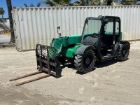 2019 JCB 50520 ROUGH TERRAIN REACH FORKLIFT, 5,500#, 20' reach, 2-stage, 4x4x4, diesel, canopy, solid tires. s/n:GE05C11RCJ2743011