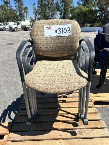 APPROX. (4) PADDED ROLLING OFFICE CHAIRS --(LOCATED IN COLTON, CA)--