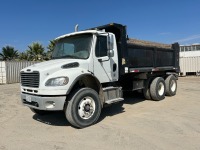2017 FREIGHTLINER M2 106 DUMP TRUCK, Cummins 300hp diesel, Eaton Fuller 8-speed, pto, 18,000# front, 10-12 yard box, 40,000# rears, 63,251 miles indicated. s/n:1FVHCYCY3HHHX6671