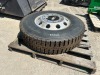 RIM W/TIRE, fits truck tractor --(LOCATED IN COLTON, CA)--