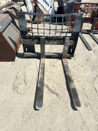 FORK ATTACHMENT, fits skidsteer. s/n:B0170 --(LOCATED IN COLTON, CA)--