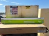 JUSTRITE CHEMICAL CABINET, METAL STORAGE BOX, BOX OF 4' LED SHOP LIGHTS --(LOCATED IN COLTON, CA)-- - 4