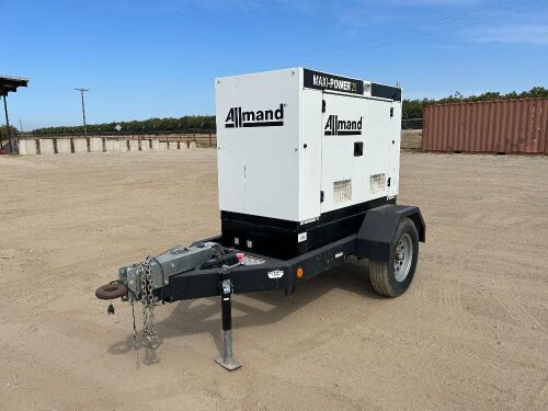 2023 ALLMAND MAXI POWER 25 GENERATOR, Isuzu diesel, 20kw, portable, 683 hours indicated. s/n:48-000015; Trailer s/n:4TCSU2512PHM00862 --(LOCATED IN MADERA, CA)--