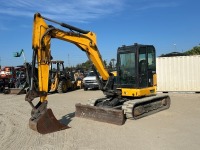 2017 JCB 85Z HYDRAULIC EXCAVATOR, gp bucket, q/c, aux hydraulics, backfill blade, cab w/air & heat. s/n:JCB085Z1TH2563375