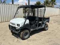 2022 KAWASAKI MULE 4010 TRANS UTILITY CART, gasoline, 4x4, canopy, seats 4, 48"x30" tilt bed, tow package, 1,257 hours indicated. s/n:JK1ATCD15PB501054