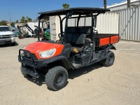 2021 KUBOTA RTVX1140 UTILITY CART, diesel, 4x4, canopy, seats 4, 58"x28" dump bed, tow package, 1,793 hours indicated. s/n:A5KD2GDBJMG043943