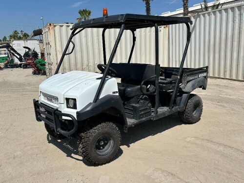 2022 KAWASAKI MULE 4010 TRANS UTILITY CART, gasoline, 4x4, canopy, seats 4, 48"x30" tilt bed, tow package, 669 hours indicated. s/n:JK1ATCD16NB500069 --(DOES NOT RUN)-- --(LOCATED IN COLTON, CA)--