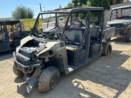 2016 POLARIS RANGER UTILITY CART, diesel, 4x4, canopy, seats 6, 54"x36" tilt bed, tow package. s/n:4XARVAD18GT136491 --(DOES NOT RUN)-- --(LOCATED IN COLTON, CA)--