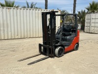 2009 TOYOTA 8FGCU25 FORKLIFT, 5,000#, 80" mast, 3-stage, 189" lift, sideshift, lpg, canopy, solid tires. s/n:27795
