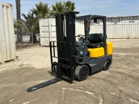 2007 TCM FCG25-3L FORKLIFT, 5,000#, 80" mast, 3-stage, 189" lift, sideshift, lpg, canopy, solid tires. s/n:A47F01505