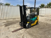 2007 KOMATSU FG25ST-16 FORKLIFT, 5,000#, 80" mast, 3-stage, 188" lift, sideshift, lpg, canopy, solid tires. s/n:215401A